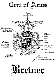 Black And White Coat Of Arms Of South Africa Brewer Coat Of Arms Family Symbol Brewer Family Crest