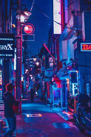 Japan neon wallpapers wallpaper cave. Japan Cyberpunk City Art Wallpaper City Wallpaper