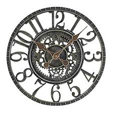 Smart Garden Newby Mechanical Style Rustic Outdoor Garden Clock Mechanical Wall Clock Wall Clock Outdoor Clock