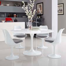 Modway Lippa 54 Round Wood Top Dining Table In White White Dining Table Round Dining Table Dining Table