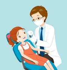 Dentist And Cute Girl On Dental Chair Vector In 2020 Dentist Cartoon Tooth Cartoon Cartoon Drawings