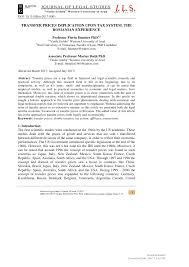 297/2004 privind piańa de capital, cu modificările şi completările ulterioare. Pdf Transfer Prices Implication Upon Tax System The Romanian Experience