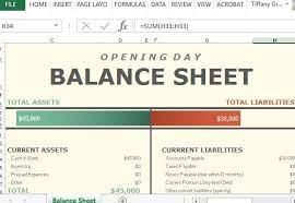 Avoid errors & create your balance sheet. Opening Day Balance Sheet For Excel