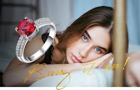 JewelryPalace 2.2ct Created Red Ruby 925 Sterling Silver Solitaire  Engagement Ring for Women Cushion Cut Gemstone Wedding Gift