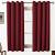 Burgundy Curtains With Valance