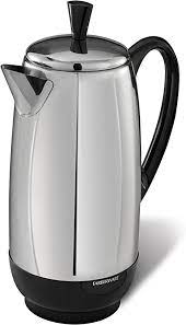 Amazon Com Farberware 12 Cup Percolator Stainless Steel Fcp412 Electric Coffee Percolators Home Kitchen