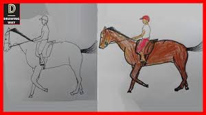 Feb 12, 2013 · step 1 begin by making a sketch of the horse. How To Draw A Horse Step By Step Horse Ride With Pastel Colour Drawing 126 Video Dailymotion