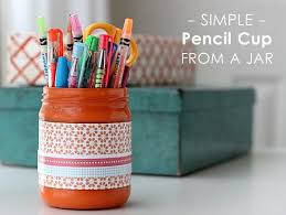 .holders || pencil holder diy.in this box, you can save the pencil pen such as teaching material. Cute Diy Pencil Holder From A Jar Free To Make Mod Podge Rocks