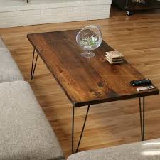 Table De Cafe Avec Des Jambes D Epingle A Cheveux Table Etsy Modern Furniture Table Coffee Table Wood Coffee Table