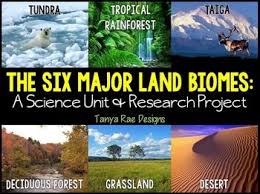 Project Based Learning The Six Major Land Biomes Biomes Project Based Learning Science Units
