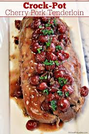 Crock Pot Cherry Pork Tenderloin Recipe Recipe Tenderloin Recipes Recipes Food