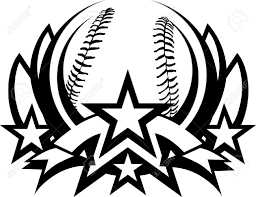 Black And White Baseball Clipart Free Black And White Clipart Of All Star Baseball Logos Clipartfest Baseball Vector Clip Art Art Icon