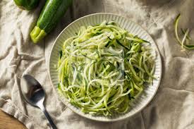 Zucchini noodles are so easy to make and replace a traditional pasta perfectly. Raw Green Organic Zucchini Noodles Zoodles Wandsticker Zucchini Vegetarier Gemuse Myloview De