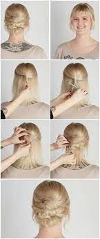 Short Hair Updos How To Style Bobs Lobs Tutorials Short Hair Updo Short Hair Styles 2nd Day Hair