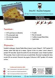 Brice Rc Quiche Lorraine Au Bacon Au Companion Recette Recette Companion Recette Cuisine Companion