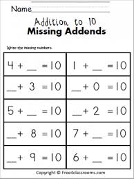 Once a student is more comfortable with missing addend problems, word problems can be used to give them practice constructing number sentences with missing addends. Addition Missing Addend Archives Free And No Login Free4classrooms