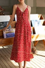 Check spelling or type a new query. Fancy Women S A Line Dress Ditsy Floral Pattern Twist Front Spaghetti Strap Sleeveless V Neck Long A Line Dress Beautifulhalo Com