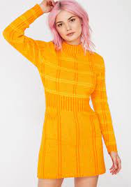 Free to join · shop designer brands · shop exclusive offers Vintage 60s Orange Knit Mock Neck Dress Dolls Kill