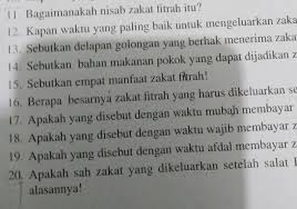 Adapun zakat fitrah yang wajib dikeluarkan adalah 2.5 kg berupa makanan pokok. Bagaimanakah Nisab Zakat Fitrah Itu Brainly Co Id