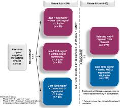 Phase II/III weekly nab-paclitaxel plus gemcitabine or carboplatin versus  gemcitabine/carboplatin as first-line treatment of patients with metastatic  triple-negative breast cancer (the tnAcity study): study protocol for a  randomized controlled trial ...