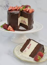Chocolate Mousse Cake With Ganache Berries Recipe Recipe Strawberry Layer Cakes Strawberry Cakes Cake