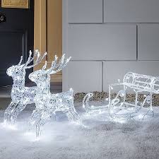 Our sleighs and reindeer are available in a variety of sizes. Light Up Led Christmas Reindeer Sleigh Best Outdoor Christmas Lights Decorations Christmas