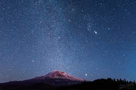 Milky Way above Mount Shasta, California