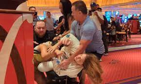 Las Vegas: Moment vicious cat fight erupts in Sin City hotel | Daily Mail  Online