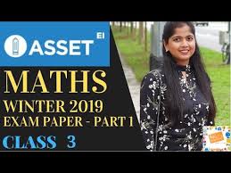 Asset Maths Paper 2019 20 Class 3 Part 1 Youtube