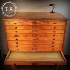 Exceptional Vintage Flat File Cabinet 10 Wood Flat File Storage Cabinets Industrial Decor Kitchen Vintage Industrial Furniture Industrial Wood