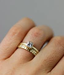 Handmade Wedding Band Set White Sapphire Wedding Ring Set Etsy Sapphire Wedding Ring Set Handmade Wedding Band White Sapphire Ring Wedding