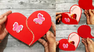 Place a felt heart sticker in between the two letters. Heart Shape Greeting Card Handmade Birthday Card Birthday Gift Ideas Youtube