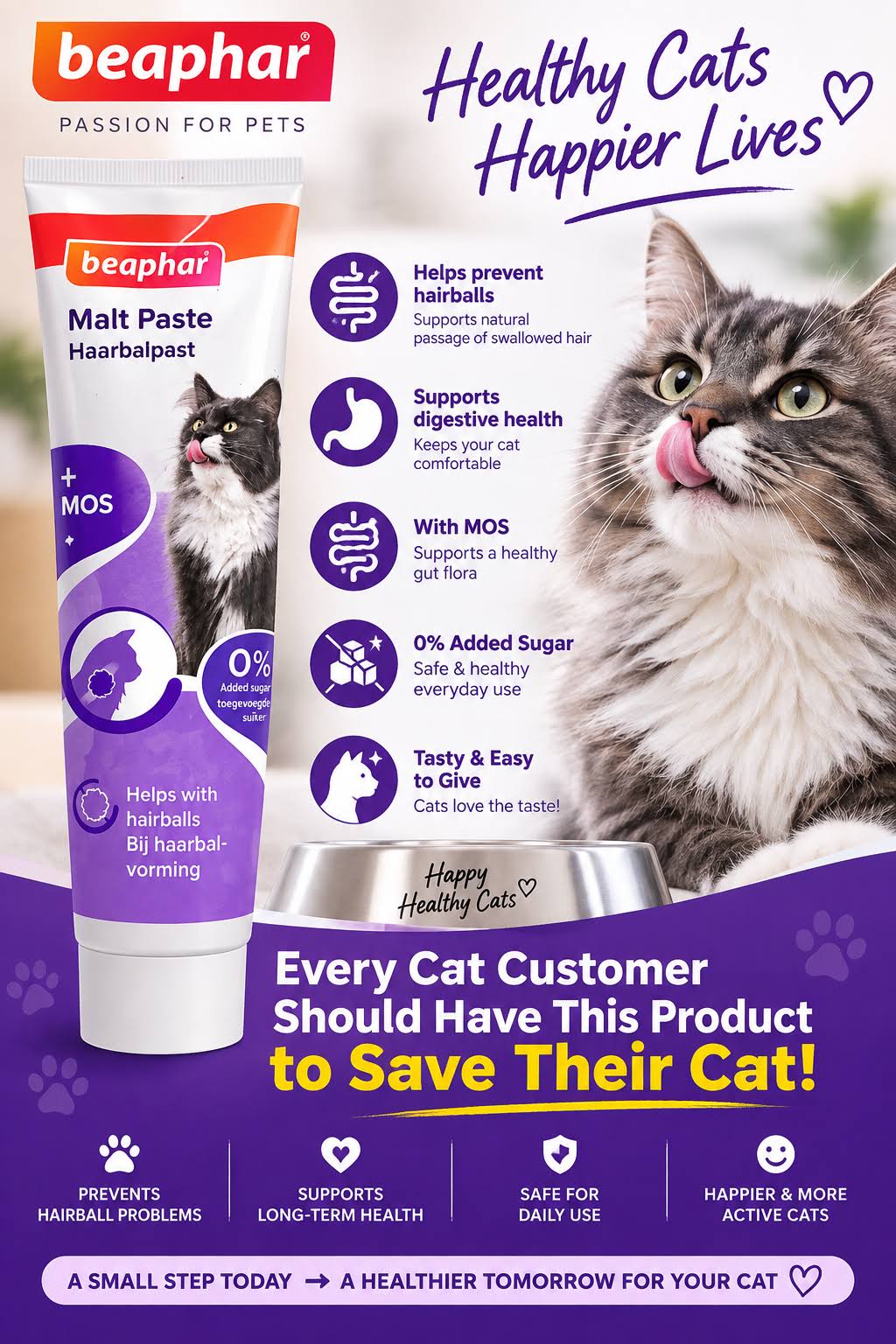 Cat malt paste haarbalplast product image