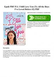 Epub Pdf P S I Still Love You To All The Boys I Amp 039 Ve Loved Before 2 Pdf