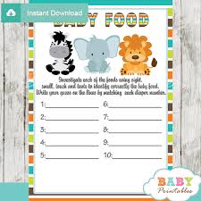 jungle theme baby shower games package d134 baby printables