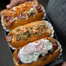 10 Ways To Trick Out Your Hot Dog Gourmet Hot Dogs Hot Dog Recipes Dog Recipes
