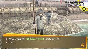 Persona 4 Golden | Fishing For Joke Weapons at the Beach - YouTube