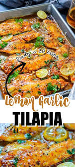 Spicy Lemon Garlic Baked Tilapia In 2020 Talapia Recipes Tilapia Recipes Easy Fish Recipes Baked
