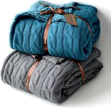 Knit blanket pattern/beginner cable pattern/afghan knitting pattern/knit blanket/chunky blanket/chunky blanket pattern/woodland blanket. Cable Knit Sherpa Oversized Throw Reversible Blanket Faux Sheepskin Lined Cozy Cotton Blend Sweater Knitted Afghan In Grey White Or Turquoise Blue Charcoal Buy Online In Saudi Arabia At Saudi Desertcart Com Productid
