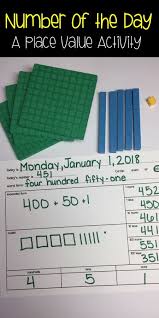 Number Of The Day A Place Value Activity Base 10 Blocks Model Word Form Expanded Form More And Less Base 10 Block Activities Math Resources Place Values