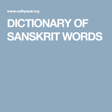 Dictionary Of Sanskrit Words Sanskrit Words Sanskrit Sanskrit Names