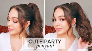 14 cute & romantic side ponytail ideas for long hair. Cute Party Ponytail Tutorial Youtube