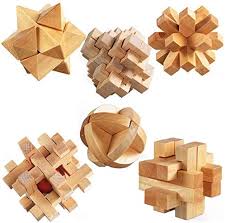 You will find it's pretty hard to get it apart, but now try to rebuild it. Buy 3 D Wooden Cube Brain Teaser Puzzle Set Of 6 Online At Low Prices In India Amazon In