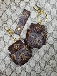 Airpod Case Louis Vuitton Bag Charm Upcycled Keychain Key Ring Recycled From Authentic Vintage Lv Monogram C Airpod Case Apple Accessories Louis Vuitton