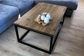 stoere industriele eiken salontafel jolie met zwart stalen frame salontafel eiken tafel staal