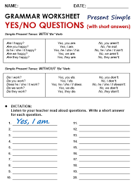 Yes No Questions Present All Things Grammar In 2020 English Grammar Learn English English Teaching Materials