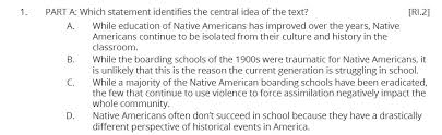 In 1970, he was named consultant in poetry to the library of congress, a position now known as poet laureate. Solved Part A A B C D Which Statement Identifies The Central Idea Of The Text Ri 2 While Education Of Native Americans Has Improved Over Course Hero