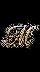 M Diamond Alphabet Wallpaper Monogram Wallpaper Bling Wallpaper