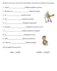 Regular Verbs Worksheets Printable Spanish Conjugation Practice Verb Conjugation Spanish Verbs