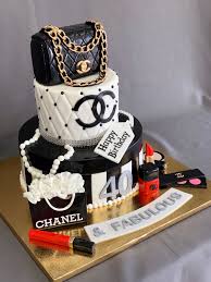Customize this cake based on your needs. Chanel Themed Birthday Cake Skazka Desserts Bakery Nj Custom Birthday Cakes Cupcakes Shop
